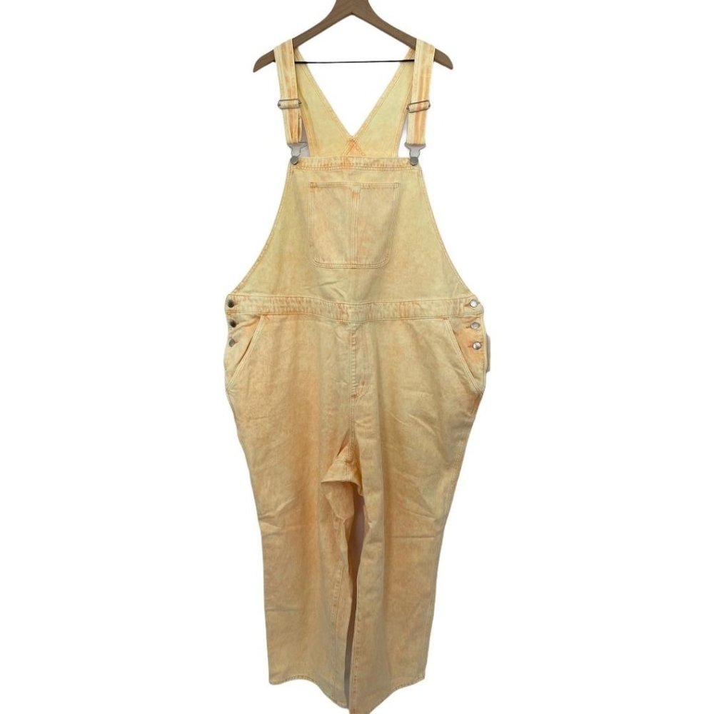 Universal Thread Orange Stone Wash Overalls 26W